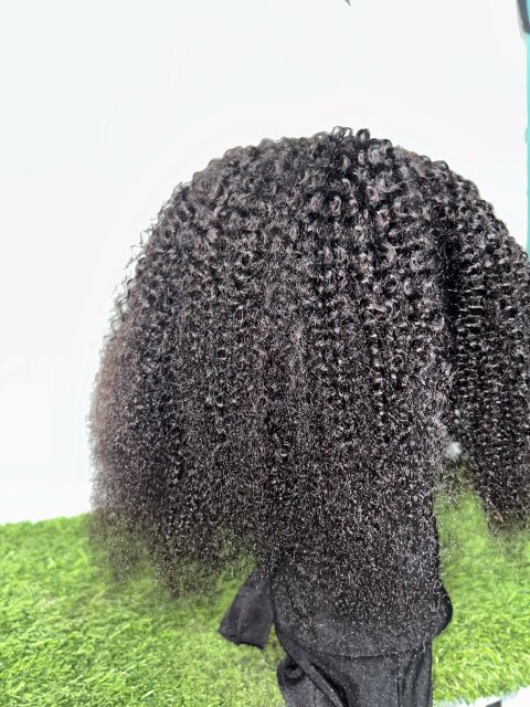 OQ Hair V Part Wig Human Hair Afro Curly