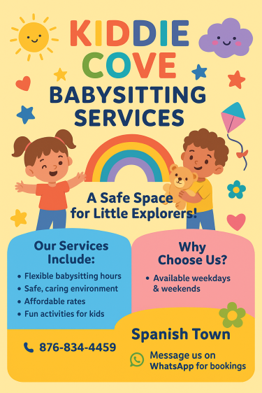 Kiddie Cove Babysitting Service  Day Care Services Spanish Town 