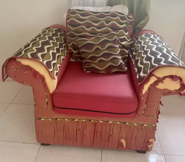 3 Pieces Sofa Set Damaged