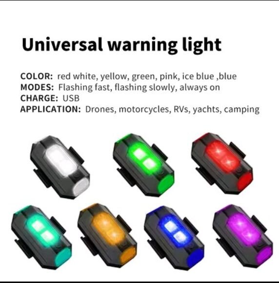 7 Color Mini USB LED Anti-Collision Bike Light