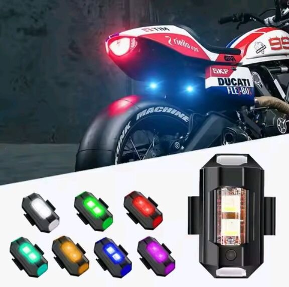 7 Color Mini USB LED Anti-Collision Bike Light