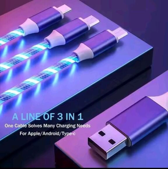 3-in-1 LED Glow Fast Charging Cable
