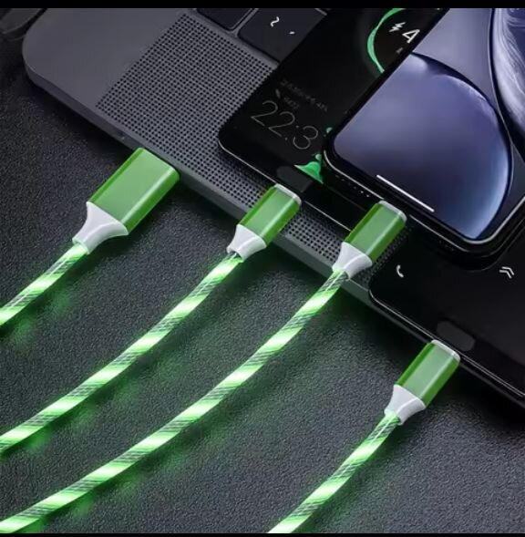 3-in-1 LED Glow Fast Charging Cable