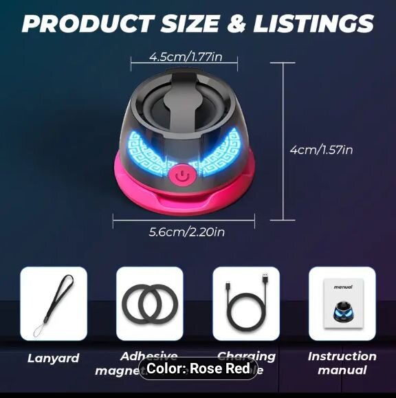 Mini Magnetic Bluetooth Speaker & Phone Holder