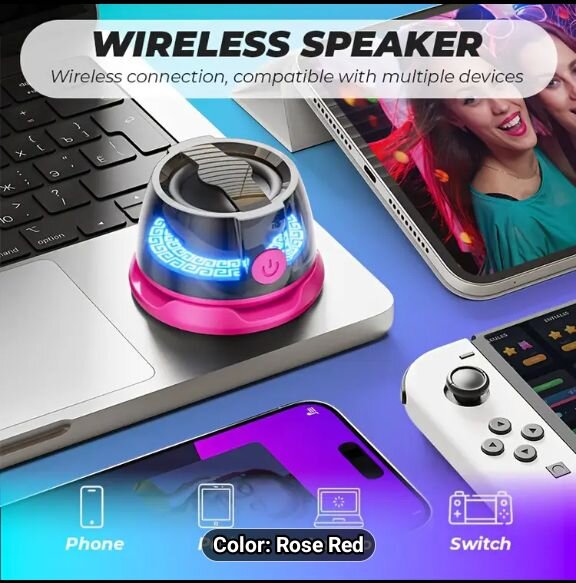 Mini Magnetic Bluetooth Speaker & Phone Holder