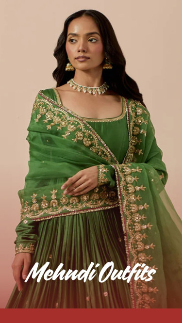 Best Traditional Mehndi Outfits For Brides Online Women's Clothes India