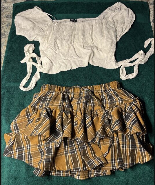 2 Piece Set Crop Top And Skirt Women's Clothes Campbells