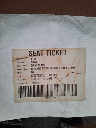 (5year Old) Grey 3 Seater Sofa Rarely Used.