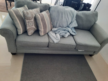 (5year Old) Grey 3 Seater Sofa Rarely Used.