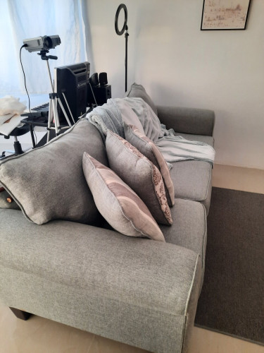 (5year Old) Grey 3 Seater Sofa Rarely Used.