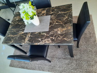 Small 4 Seater Dining Table Set Tables & Desks Hellshire