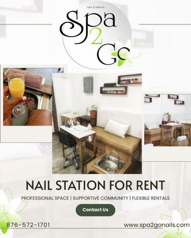 Nail Station For Rent Salon & Spa Upper Waterloo