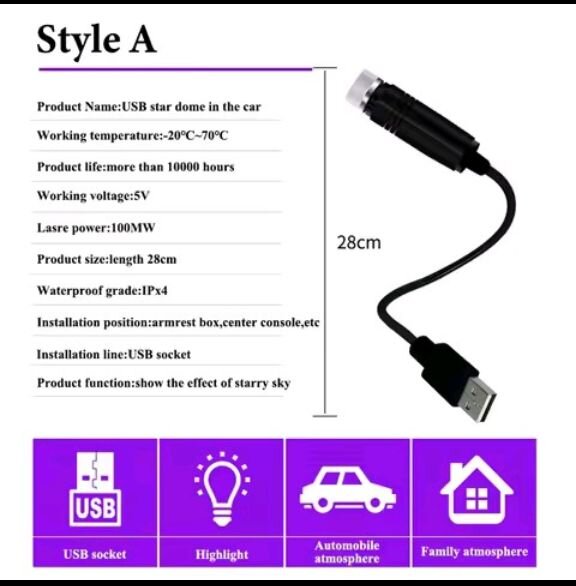 House/Car Starry Sky Night Light