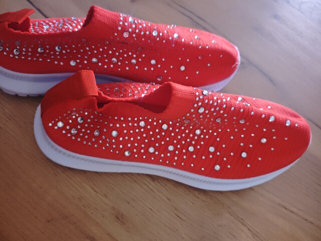 Red And Grey Sneakers