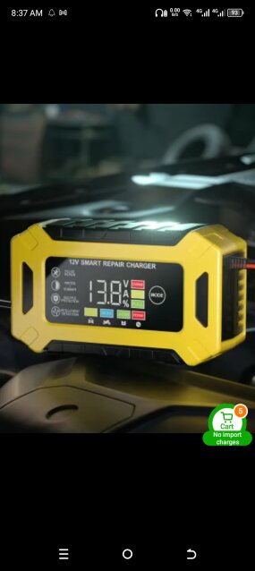 Battery Smart Charger Auto Accessories Liguanea