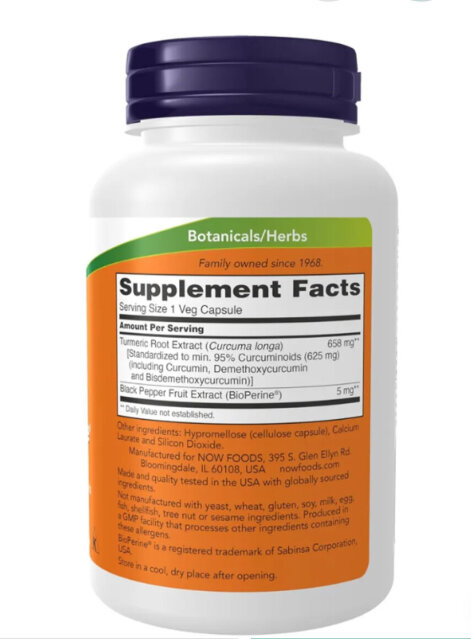 NOW  Turmeric Curcumin  90 Veg Caps