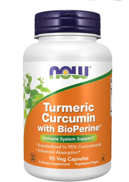NOW  Turmeric Curcumin  90 Veg Caps Pills Kingston