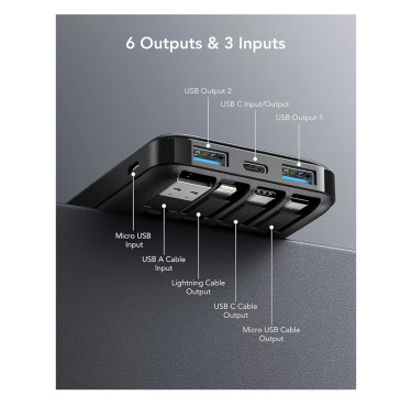 Portable Battery Packs With Built In Cables