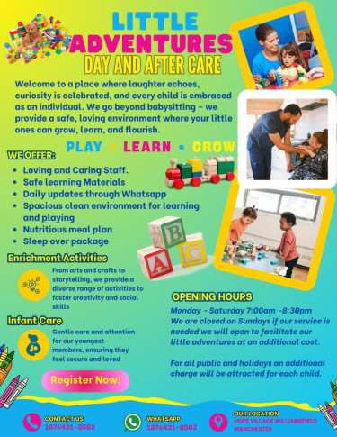 Little Adventures Day And After Care Baby Other Hope Village Williamsfield Mandeville