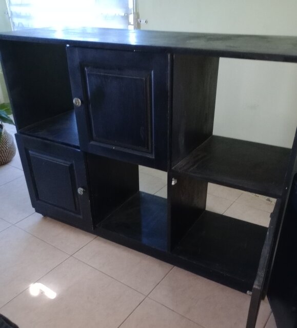 Black 6 Area Custom Storage Cabinet W 360 Wheels