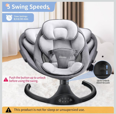 Pre-owned Electric Baby Swing With Remote Control Cribs & Nursery Lucea