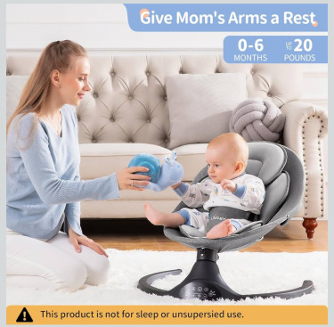 Pre-owned Electric Baby Swing With Remote Control