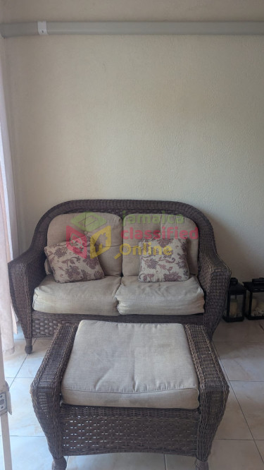Patio Loveseat And Ottoman  Chairs Portmore 