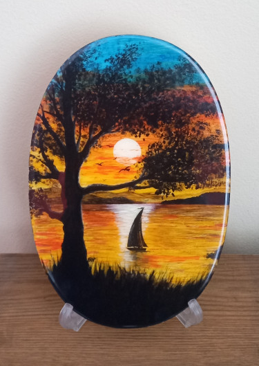 Sunset Acrylic Painting Decorations Constant Spring