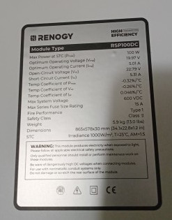 SOLAR PANELS 100watt