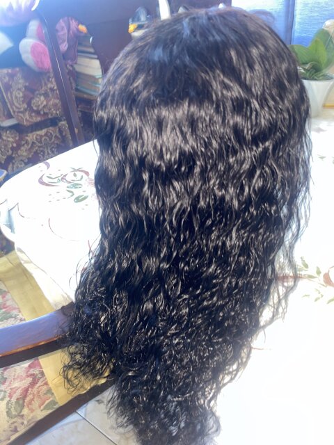 Deep Wave 16inch Human Hair With Glueless Band Hair Half Way Tree