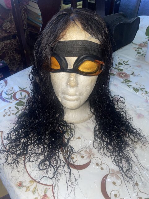 Deep Wave 16inch Human Hair With Glueless Band
