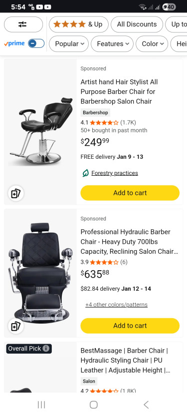 Hair Dryer And Saloon Or Barber Chair Hair Styling Equipment Old Harbour 