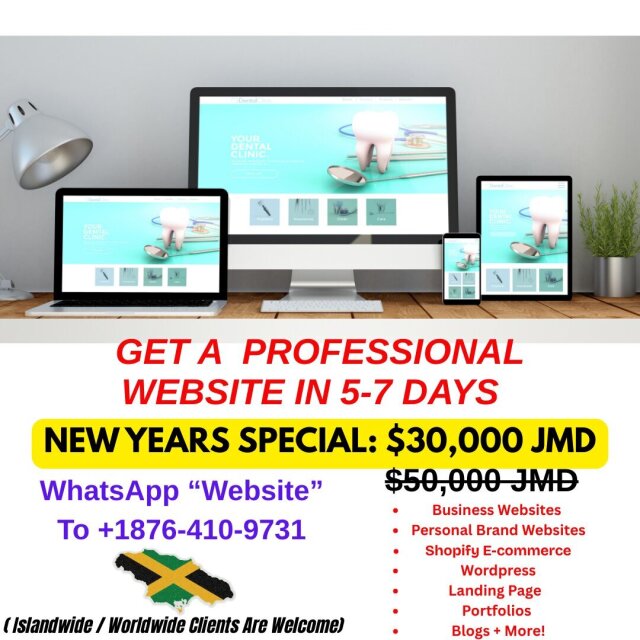 Get Your Websites Here! Biz & Personal Software Development Islandwide | Portland | KNG | Ocho Rios | Stmary