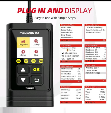 OBD2 Scanner OBD Code Reader Car Engine Fault Ligh