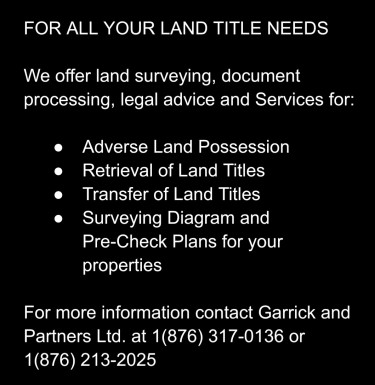 LEGAL SERVICES - SURVEY & LAND TITLE PROCESSING Legal Services All Parishes