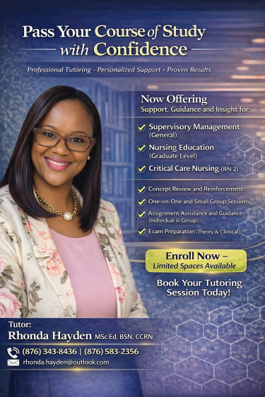 PASS YOUR COURSE WITH CONFIDENCE Healthcare Services ALL JAMAICA