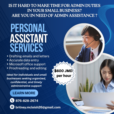 Remote Freelance Personal Assistant Services Part Time Jobs Greater Portmore