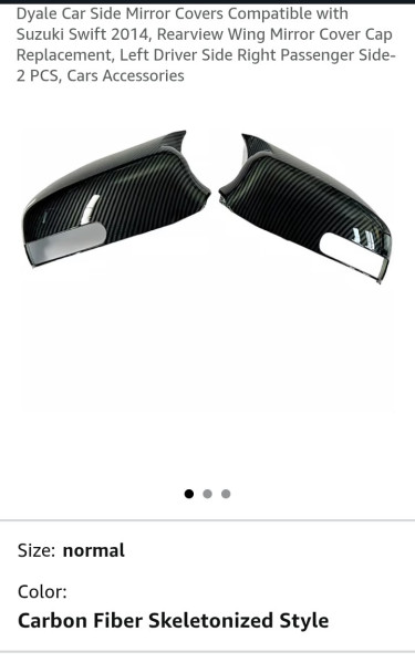 2012-2014 Suzuki Swift Batman Style Mirror Cover