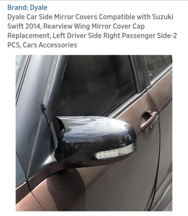 2012-2014 Suzuki Swift Batman Style Mirror Cover