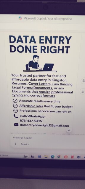 DATA ENTRY DONE RIGHT Legal Services Kingston