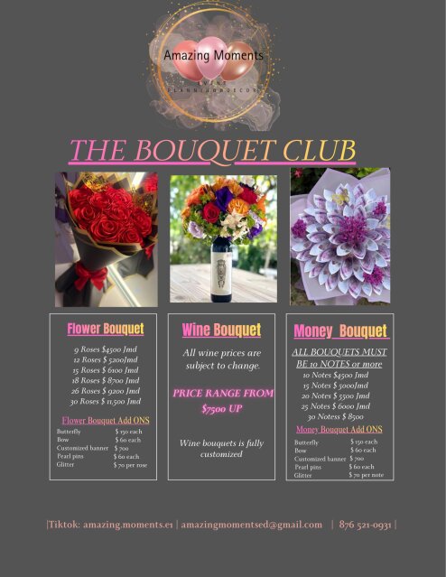 Bouquet Box With Real Roses