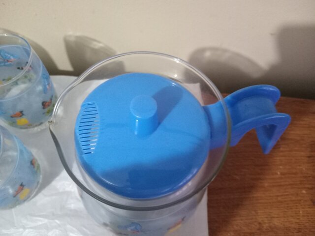 Glass Pitcher Cup Set (Call 658-202-5808)