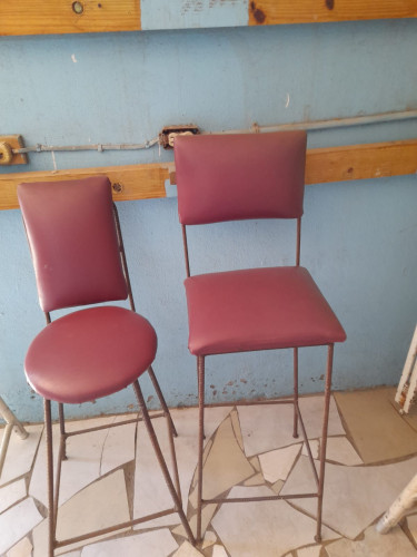 Chairs ,metal Door, Shelves Counter 