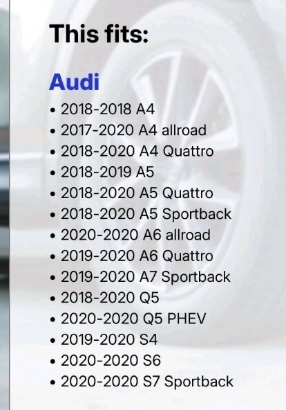 2018-2020 Audio Brake Rotors And Pads