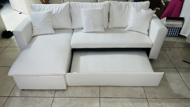 White Leather Sofa