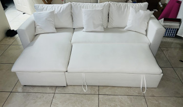 White Leather Sofa