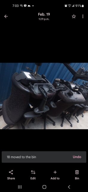 Used Office, And Metal School Chairs Etc