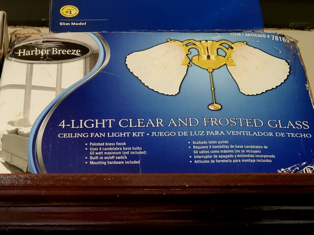 Harbor Breeze 4 Light  Glass Chandelier