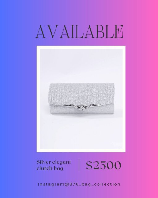 Silver Clutch Bag Handbags & Purses UWI MONA CAMPUS