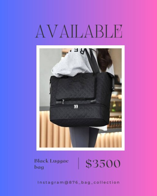 Large Black Travelling Bag Handbags & Purses UWI MONA CAMPUS